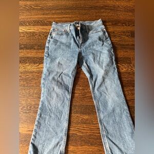 J Crew mid  rise flare crop Jean